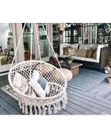 Rippkiige võrkkiik koos seljatoega