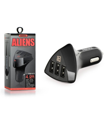 Autolaadija 3x USB 4.2A Remax Aliens RC-C304 3x