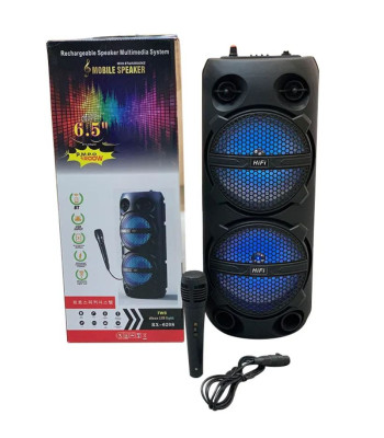 Juhtmevaba - karaoke kaasaskantav kõlar mikrofoniga 1200W RX-6208