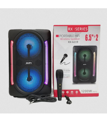 Juhtmevaba - karaoke kaasaskantav kõlar mikrofoniga 1200W RX-6219
