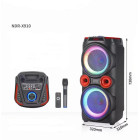 Juhtmevaba kaasaskantav karaoke kõlar mikrofoni ja kaugjuhtimispuldiga 200w GZ-X-910/NDR-X910