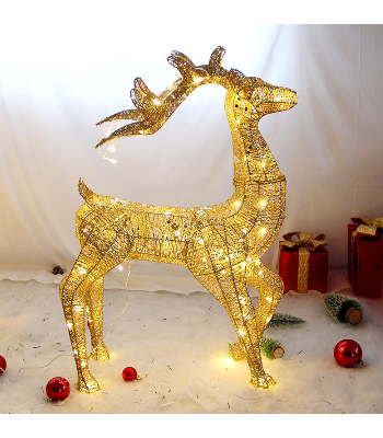 3D jõulude sädelevad hirved LED-taustvalgustusega