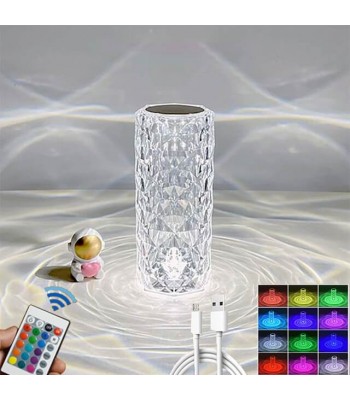Teemantkristalne LED-lamp, mida juhitakse puute- või kaugjuhtimispuldiga