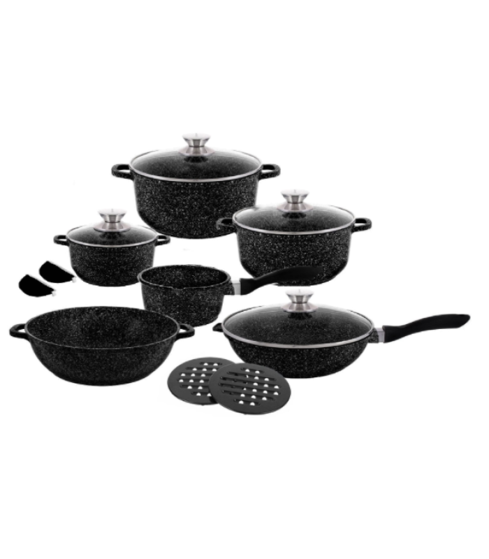 Pottide komplekt 14-osaline panniga EDEL HOFF EH-7722