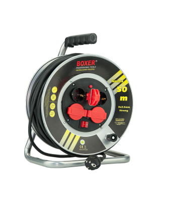 Pikenduskaabel koos rulliga 50m 3150W Boxer BX-741