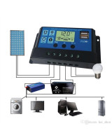Pinge regulaator päikesepaneelidele 12V / 24V 10A LCD