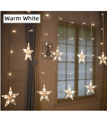 Jõulukaunistus LED - girlande Stars Warm White 6104