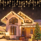 Jõulukaunistused välitingimustes - jääpurikad 200 LED-iga FLASH funktsioon - 8,5 m