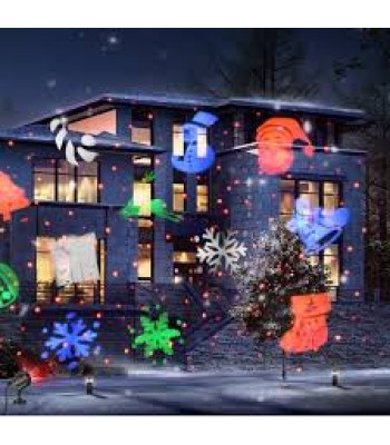 LED jõulude väliprojektor värviline