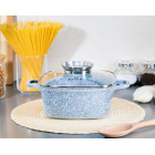 Kvadratu Pott Keraamilise Marmorviimistlusega ja Klaasist Kaas 3.5L ZILNER ZL-7058