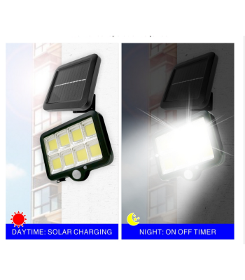 Välistingimisklamber päikesepatarei ja liikumisanduriga 8COB LED