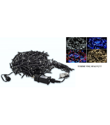 500LED välis- ja sisetingimustes kasutatav valguskett koos 12W turvalise adapteriga