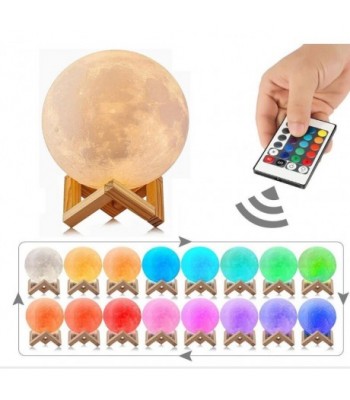3D Kuu Kuju LED Lamp XL kaugjuhtimispuldiga