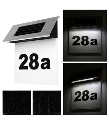 Maja number LED-valgustusega SOLAR HOUSE