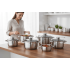 12-osaline roostevabast terasest pottide komplekt kaantega, zilner premium zl-8123