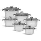12-osaline roostevabast terasest pottide komplekt kaantega, zilner premium zl-8123