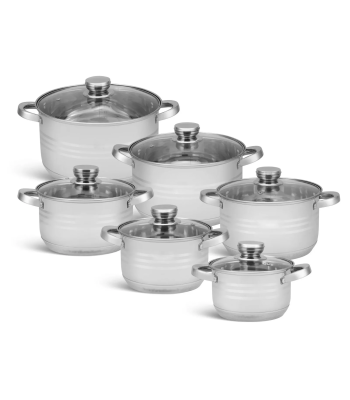12-osaline roostevabast terasest pottide komplekt kaantega, zilner premium zl-8123