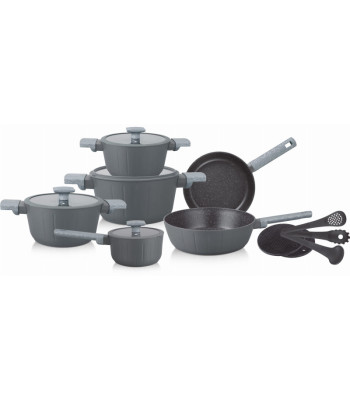 ZILNER ZL-8646 15-osaline pottide ja pannide komplekt marmorikatte ja köögitarvikutega