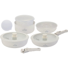 Kivimassi 11-osaline pottide ja pannide komplekt eemaldatava käepidemega, ZILNER ZL-8571