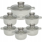 Akmassest 12-osaline potikomplekt marmorkattega, ZILNER ZL-8573