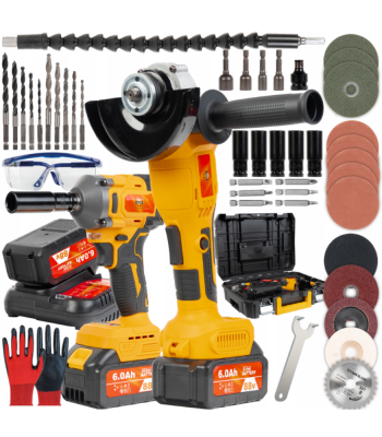 akuga löökmutrikeeraja ja nurklihvija komplekt 88 v tarvikutega meister ms-767