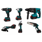 Akutööriistade komplekt Boxer bx-3436, 6 tööriista ja 4 akut, 36 v