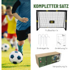 Metallist jalgpallivärav kaitsevahuga, 240x160x85cm, Umbro, kollane/must
