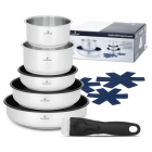 roostevabast terasest pottide ja pannide komplekt eemaldatava käepidemega, 9-osaline, zwillentoff zt-31330