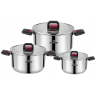 Roostevaba Terase Pottide Kompekt Karastatud Käepidemetega, 6 Osaline, ZILNER ZL-7371