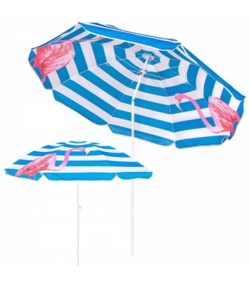 Flamingo ja kallutusfunktsiooniga rannavari, 180 cm, Springos BU0013