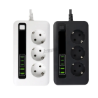 Pikendusjuhe 2m 3 pesa, 2 USB ja 3 Type-C ühendusega BKL-04EU