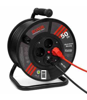 Kaablirulliga pikendusjuhe BOXER, 50 m, 3Gx2.5 mm², 2925 W, BX-854