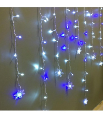 LED kardin lumememmetega 1,5m