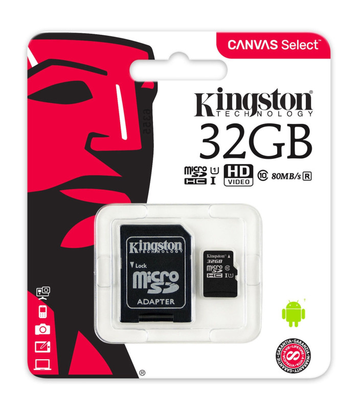 Kingston micro SD 32GB Class 10 U1 + adapter