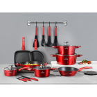 Marmorkattega pottide ja pannide komplekt Cherry RED ZILNER ZL-8541