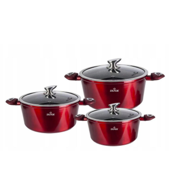 ZILNERi 6-osaline pottide komplekt Red ZL-8561
