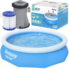 Bassein täispuhutava rõnga ja filtripumbaga 305 x 76 cm – BESTWAY 57270