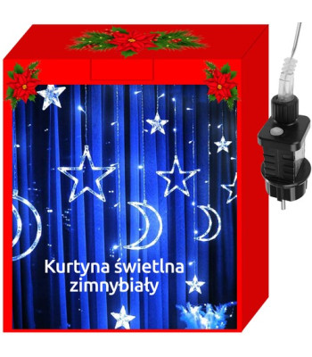 Valguskardin 138 LED - külm valge 31V KS11330