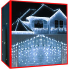Jõulutuled - jääpurikad 300 LED külm valge 31V