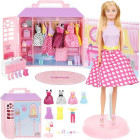 Barbie riidekapp nukuga riietest ja aksessuaaridest