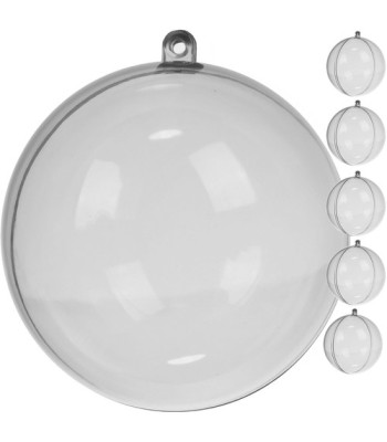 Läbipaistvad Jõulukuulid, 12 cm, 5 tk