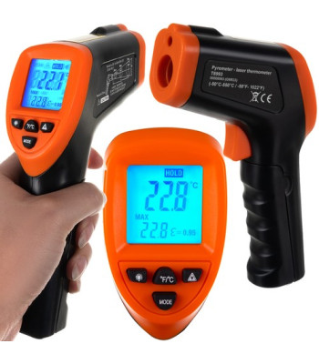 Lasertermomeeter LCD ekraaniga