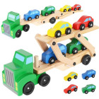 Puidust veoauto - traktor + sõiduauto komplekt 22698