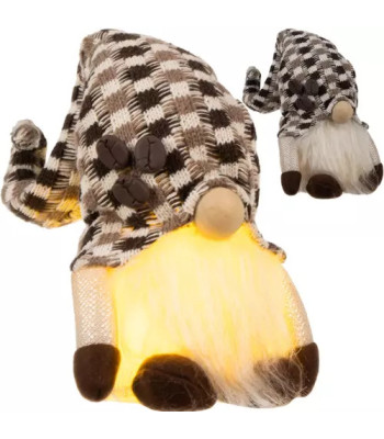 Seisev LED-valgustusega päkapikk