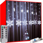 Jõulune LED-kaunistus - vanik Tähed ja lumehelbed 5,4m