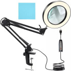 Suurendusklaasiga must lamp Izoxis 23893