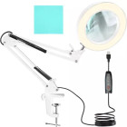 Valge Ümarlamp LED-taustavalguse ja Suurendusklaasiga
