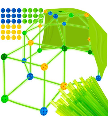 Fluorestsentsed Konstruktorklotsid + Telk/Baas