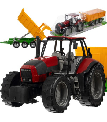 Suur traktor ajamiga ja haagisega