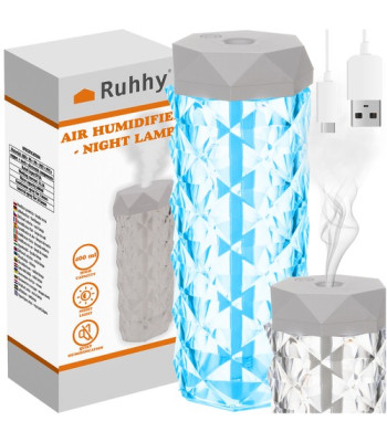 Dekoratiivne õhuniisuti ja öölamp 2in1 LED roosi efektiga